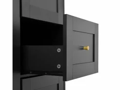 Buffet de cocina moderno 120x40x184cm - con toma de corriente y portacopas de vino - con 3 cajones y 5 puertas -^ModernLuxe Clearance