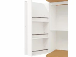 ModernLuxe Buffet de cocina moderno 80x40x180 cm - 4 puertas + 1 cajón - mueble alto - MDF - Blanco New