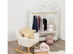 Atmosphera for Kids Mueble Perchero|Burro Ropa Infantil con Ruedas Melamina 81 cm