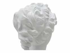 Busto decorativo clásico de mujer en poliresina h34 cm Blanco