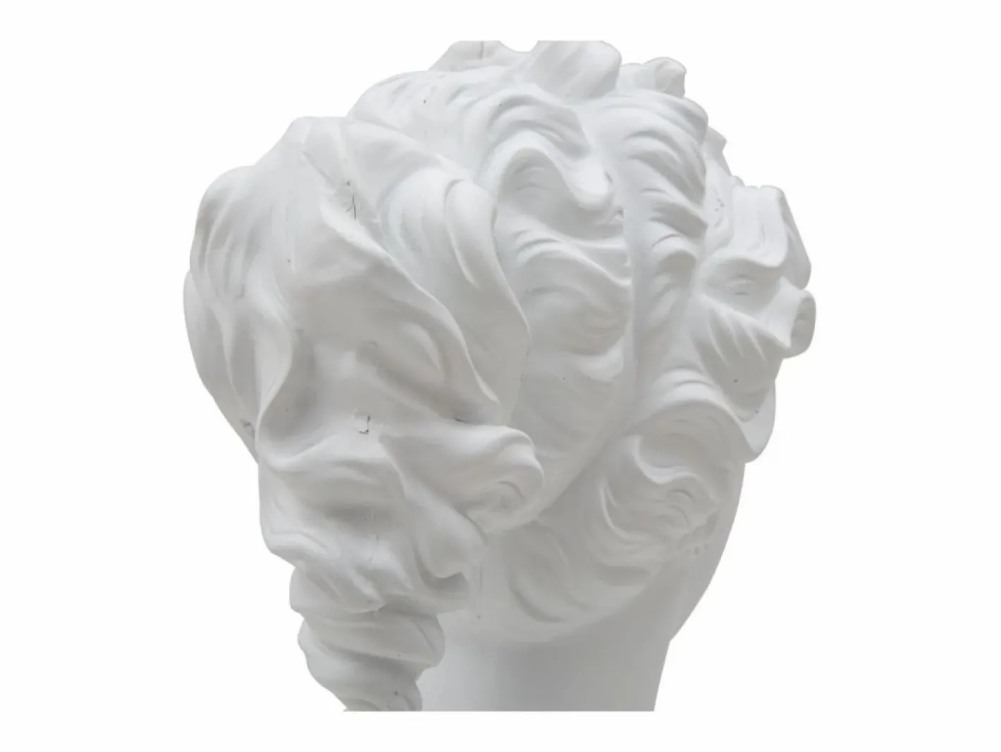 Busto decorativo clásico de mujer en poliresina h34 cm Blanco
