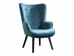 Cambia tus muebles Butaca de 95x71x75 cm con reposabrazos en color turquesa y patas de madera negras Dakota Azul turquesa Hot