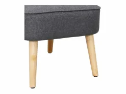 Butaca de 77x58x57 cm de tela antimanchas en color marengo y patas de madera Daven^Cambia tus muebles Clearance
