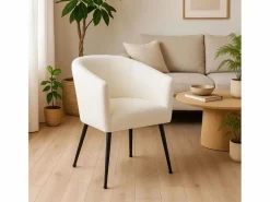 ADEC Butaca Melrose respaldo circular blanco 70x66x64 cm Color natural claro Clearance