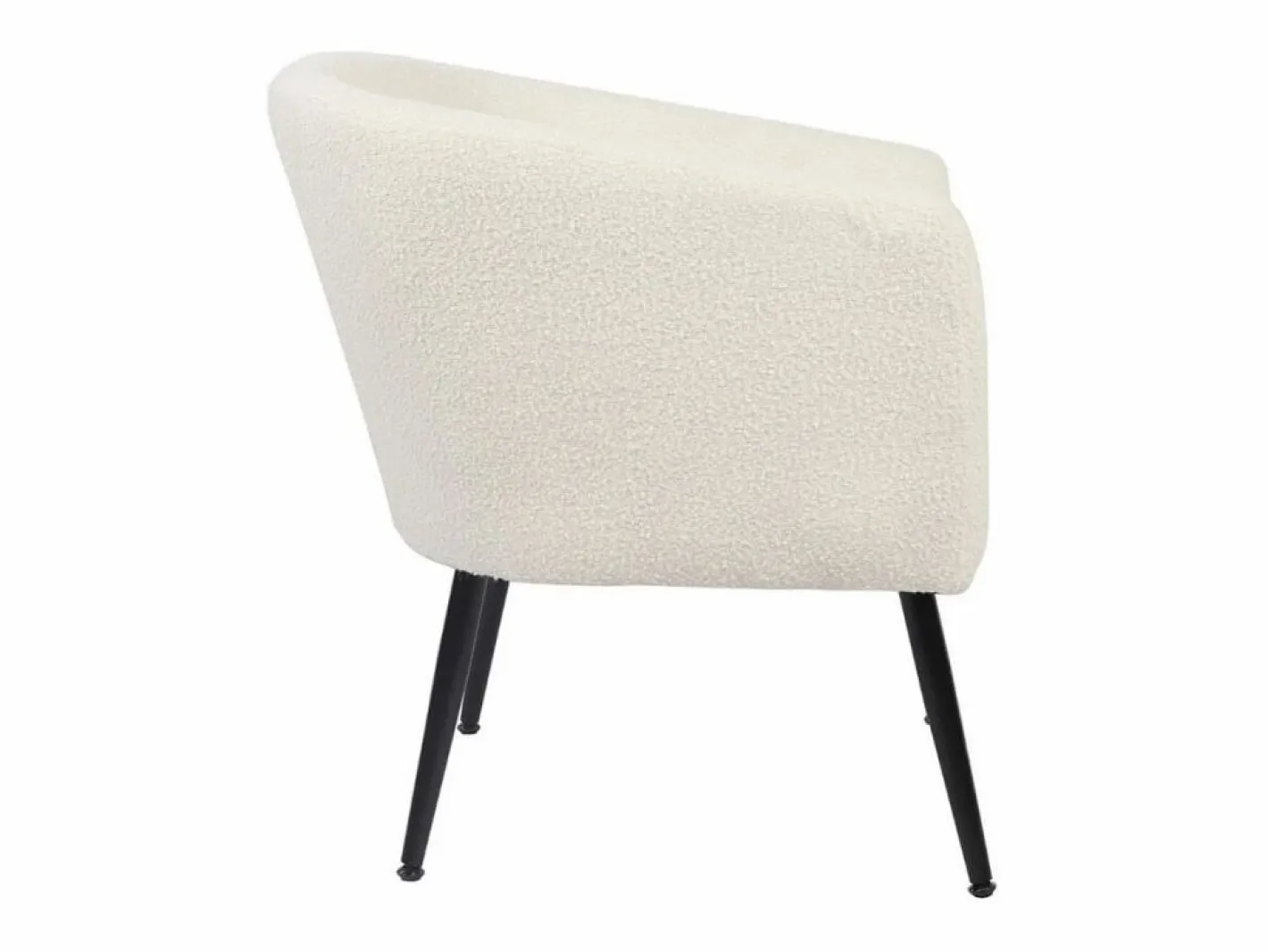 ADEC Butaca Melrose respaldo circular blanco 70x66x64 cm Color natural claro Clearance