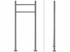 Buzón antracita con mármol exterior con soporte 120 cm compartimento periódicos^ML-DESIGN Sale