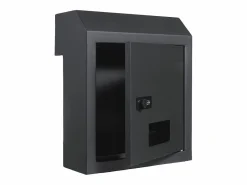 Buzón|Buzón Con Llave a Través de la Puerta SucceBuy, Cerradura de Combinación, Gris Oscuro – Almacenamiento Seguro y Elegante del Correo