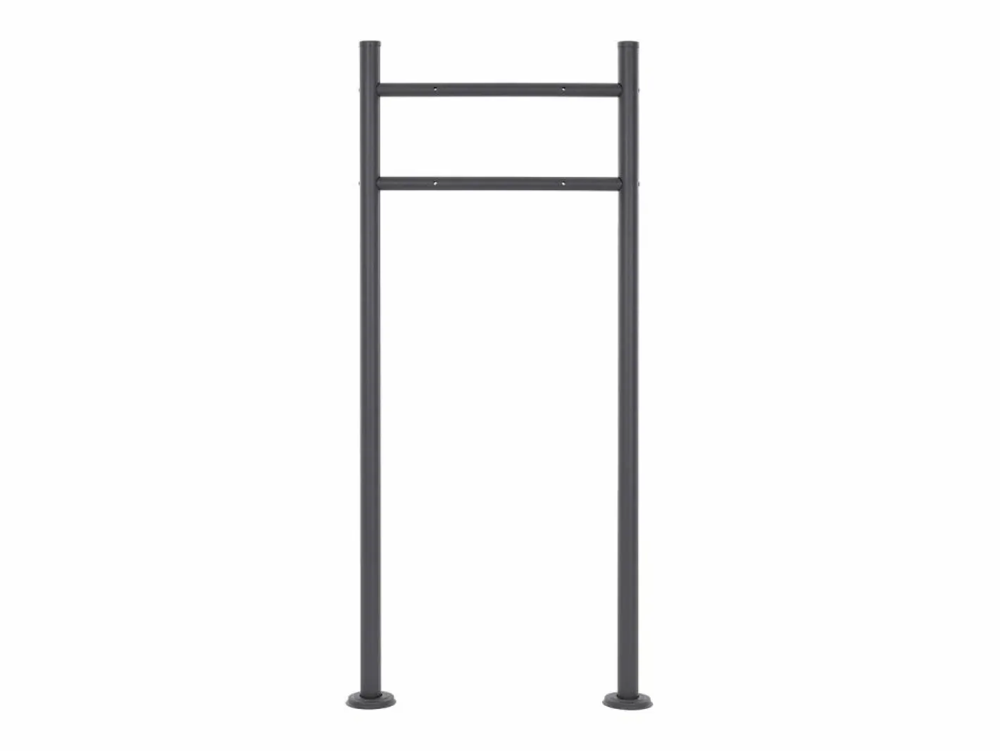 ECD Germany Buzón de acero inoxidable para correos y periodicos + base poste 120cm antracita Gris antracita Outlet