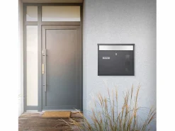 ML-DESIGN Buzón de acero inoxidable montado en pared antracita moderno casillero de correo Gris antracita Clearance
