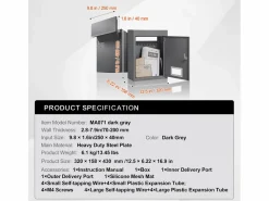 Buzón de Pared Empotrado SucceBuy 320x158x430mm, Oscuro – Estilo Empotrado Elegante y Funcional^ Hot