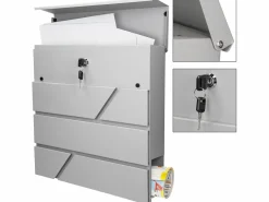 Buzón de pared claro con 2 llaves compartimento^ML-DESIGN Hot