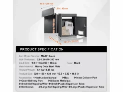 Buzón de Pared SucceBuy, Buzón de Acero Robusto con Cerradura de Combinación, 31.8 x 16 x 43 cm, – Seguro y Elegante Negro Best