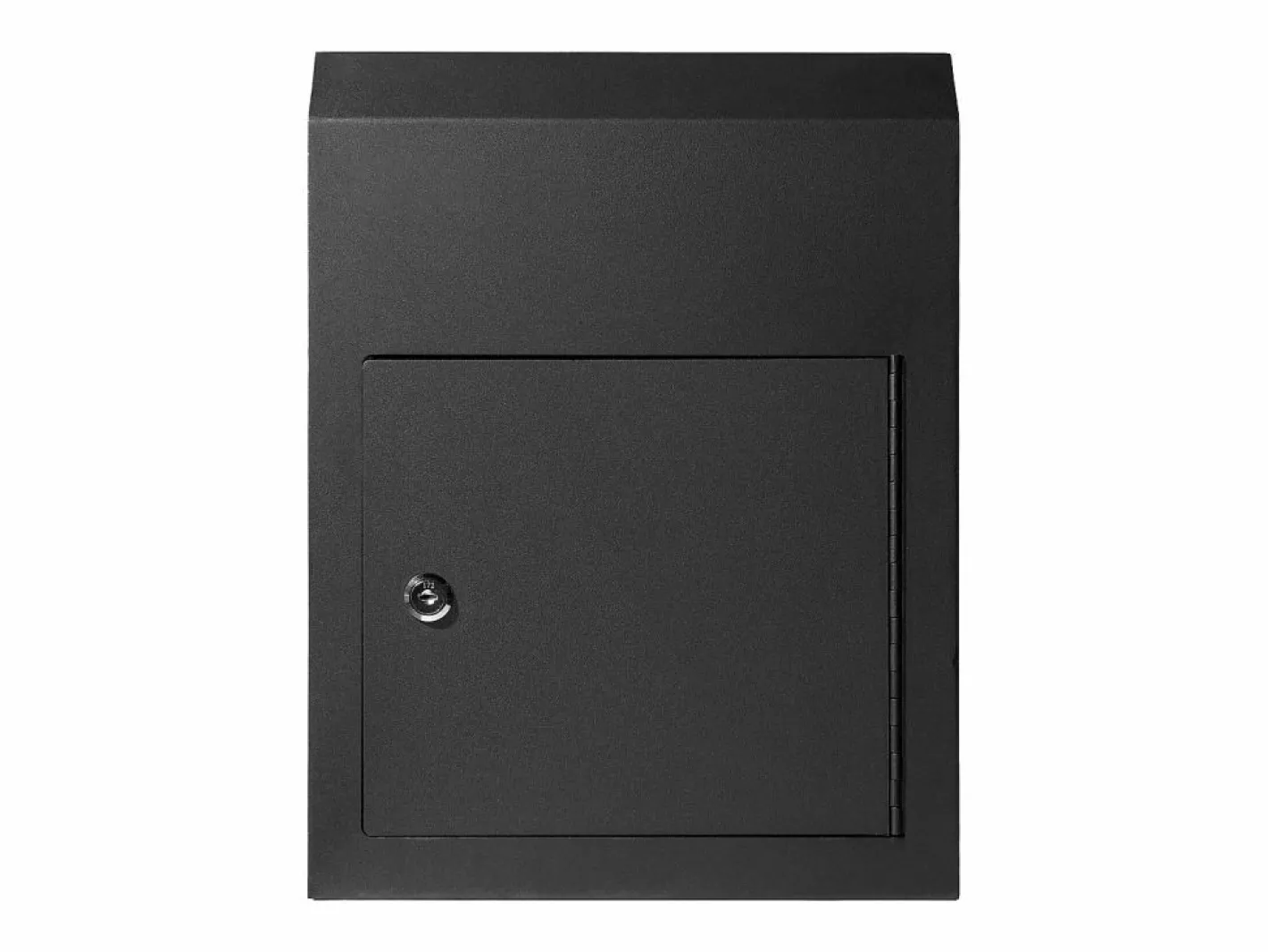 Buzón para Dejar Llaves a Través de la Puerta de SucceBuy de 30.5x15.2x40.6cm con Cerradura con Llave, Color Negro Hot