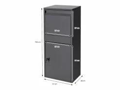 Buzón para paquetes antracita acero galvanizado compartimento solapa paquetería^ML-DESIGN Sale