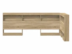 Clicnbuy Cabecera de almacenamiento con estante Roble Sonoma 90 cm Marru00f3n Hot