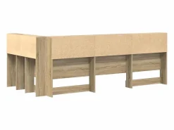 Clicnbuy Cabecera de almacenamiento con estante Roble Sonoma 90 cm Marru00f3n Hot