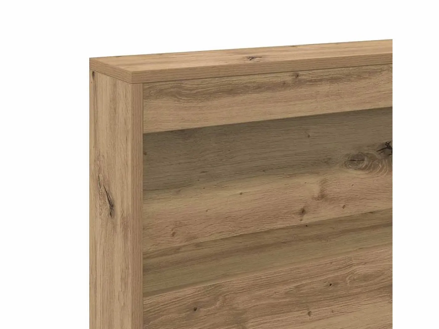 Clicnbuy Cabecero Y Puente De Cama|Cabecera de almacenamiento con estante Roble artisan 90 cm