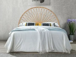 Vente-unique Cabecero Y Puente De Cama|Cabecero 160 cm de ratán color natural - SOLIA