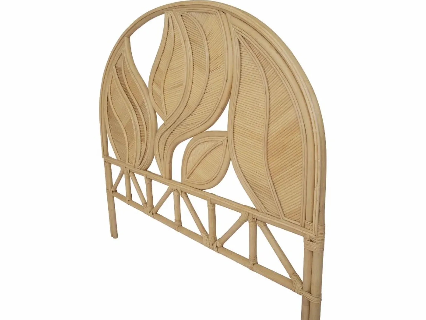 Vente-unique Cabecero Y Puente De Cama|Cabecero 160 cm de ratán de color natural - FLERIO