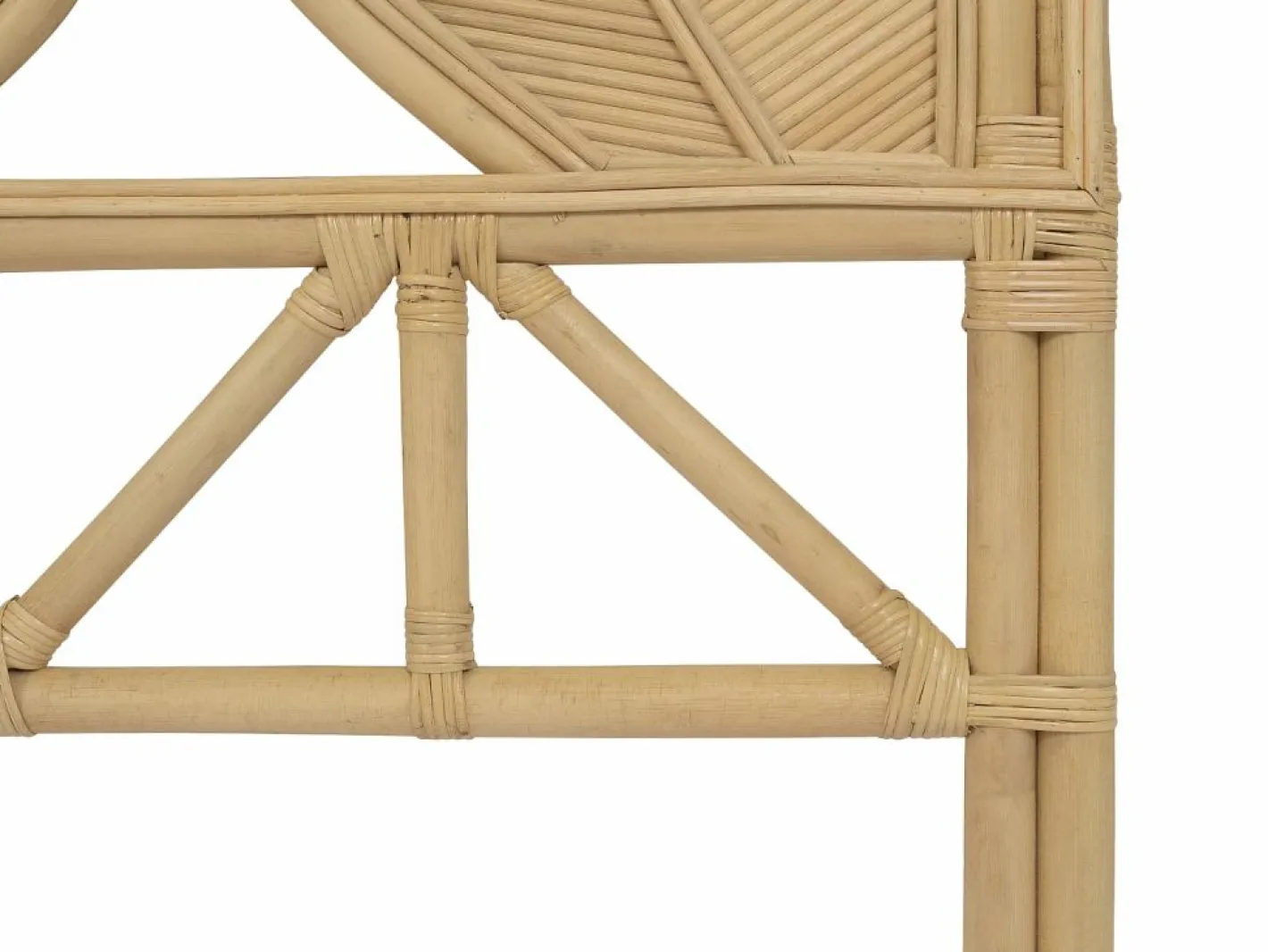 Vente-unique Cabecero Y Puente De Cama|Cabecero 160 cm de ratán de color natural - FLERIO