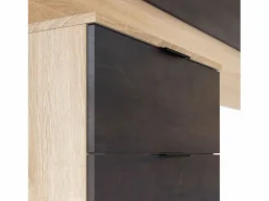 Cabecero Cama Matrimonio, Mesitas 2 Cajones Color Óxido Roble Canadian 150 cm Marru00f3n Sale