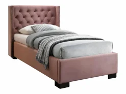 Cabecero cama tapizado 90x200 cm terciopelo + colchón - MASSIMO^Vente-unique