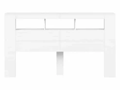 vidaxl Cabecero con LED madera de ingeniería 180x18,5x103,5 cm Blanco Hot