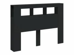 vidaxl Cabecero con LED madera de ingeniería 140x18,5x103,5 cm Negro Online