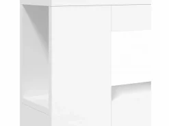 vidaxl Cabecero Y Puente De Cama|Cabecero con LED madera de ingeniería 100x18,5x103,5 cm