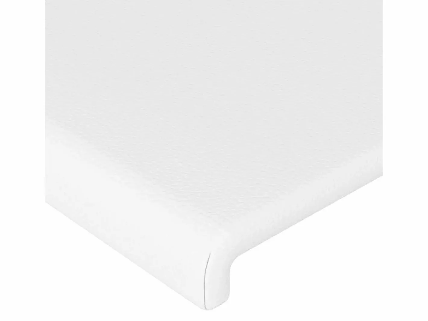Clicnbuy Cabecero con luces LED cuero sintético 160x5x118/128 cm Blanco Hot