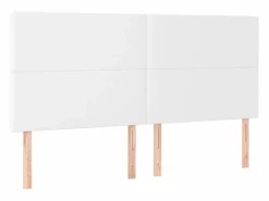 vidaxl Cabecero con luces LED cuero sintético 180x5x118/128 cm Blanco Online