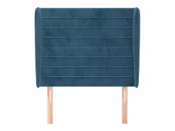 Clicnbuy Cabecero con orejas de terciopelo oscuro 103x23x118/128 cm Azul Online