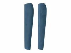 Clicnbuy Cabecero con orejas de terciopelo oscuro 103x23x118/128 cm Azul Online