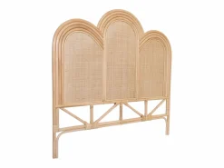 Vente-unique Cabecero Y Puente De Cama|Cabecero de cama 140 cm en ratán color natural - JAKOBIA