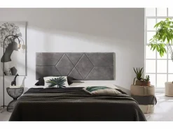 Eccox Cabecero Y Puente De Cama|Cabecero de Cama 110 Dos Rombos Tela Antimanchas 152x57x5cm