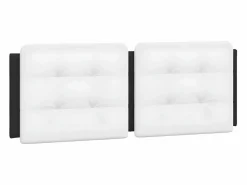 Clicnbuy Cabecero Y Puente De Cama|Cabecero de cama acolchado cuero sintético negro 120 cm