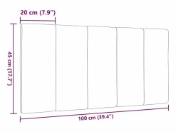 Clicnbuy Cabecero de cama acolchado tela 100 cm Azul New