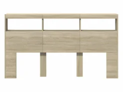 Cabecero de cama con LED roble Sonoma 180x17x102 cm^Clicnbuy Discount