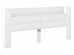 Clicnbuy Cabecero de cama con LED 220x16,5x103,5 cm Blanco Sale