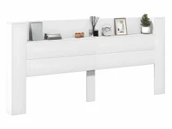 Clicnbuy Cabecero de cama con LED 220x16,5x103,5 cm Blanco Sale
