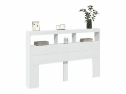 Clicnbuy Cabecero Y Puente De Cama|Cabecero de cama con LED 160x17x102 cm