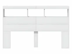 Clicnbuy Cabecero Y Puente De Cama|Cabecero de cama con LED 160x17x102 cm