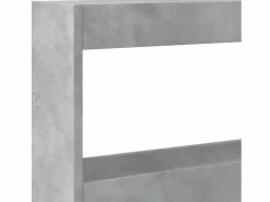 Cabecero de cama con luz LED hormigón 200x17x102 cm^Clicnbuy New