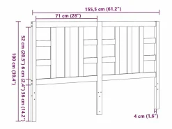 vidaxl Cabecero Y Puente De Cama|Cabecero de cama madera maciza de pino 146x4x100 cm