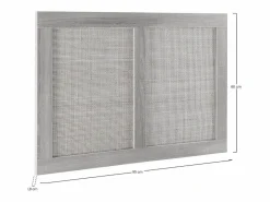 VS Venta-stock Cabecero de Cama Musa 95 x 60 cm Color Roble, ratán Natural Marru00f3n Clearance
