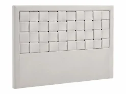 Vente-unique Cabecero de cama tejido 160 cm en terciopelo - JENNA Beige Sale