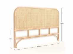 Rendez-Vous Déco Cabecero Y Puente De Cama|Cabecero de 140cm en ratán natural - Grace