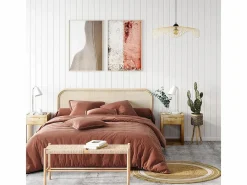 Rendez-Vous Déco Cabecero Y Puente De Cama|Cabecero de 140cm en ratán natural - Grace