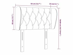 Cabecero de terciopelo claro 83x23x78/88 cm^Clicnbuy Best