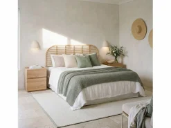 Cabecero Y Puente De Cama|Cabecero doble de Fibra natural Natural 60 x 160- Siloa